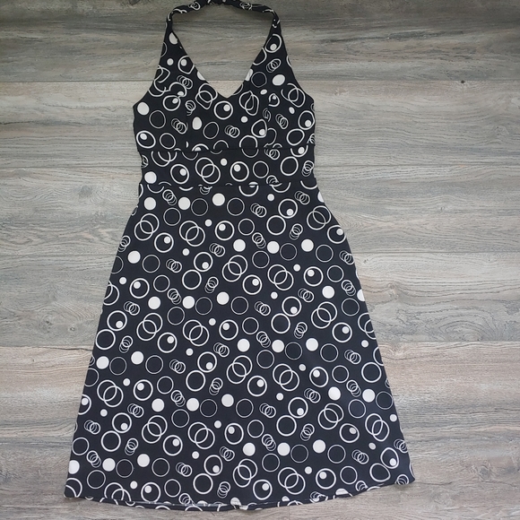 AB Studio black and white size 10 halter dress - Picture 2 of 13